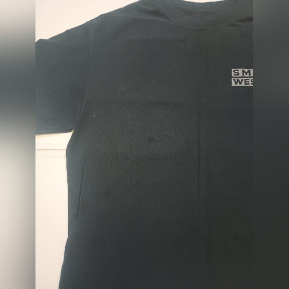 Smith & Wesson Men Medium Black Graphic Print Crew Neck Tee Red White Blue Print - Picture 5 of 6